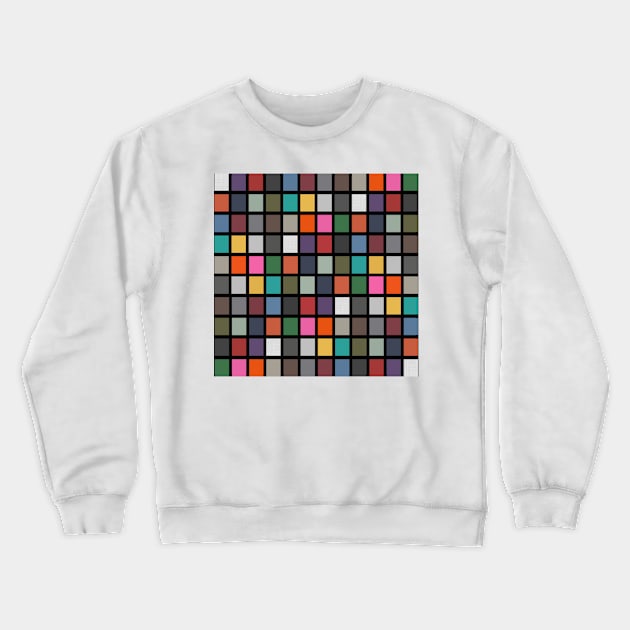 MULTICOLOR CHECKS IN ALL THE COLORS OF THE RAINBOW AND MORE Crewneck Sweatshirt by colorsandpatterns